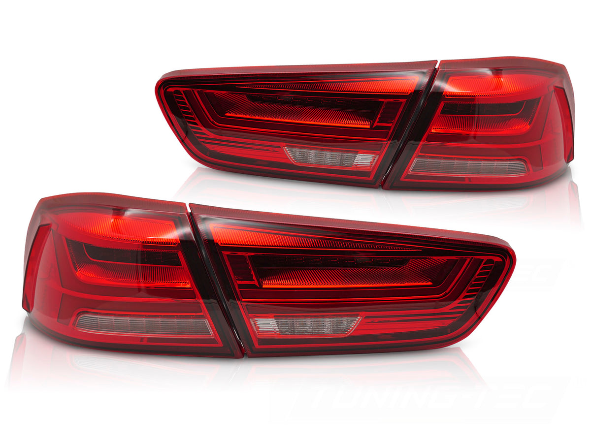 LED baklykter rød Mitsubishi Lancer VIII Sedan 2008–2016 sett bakfra