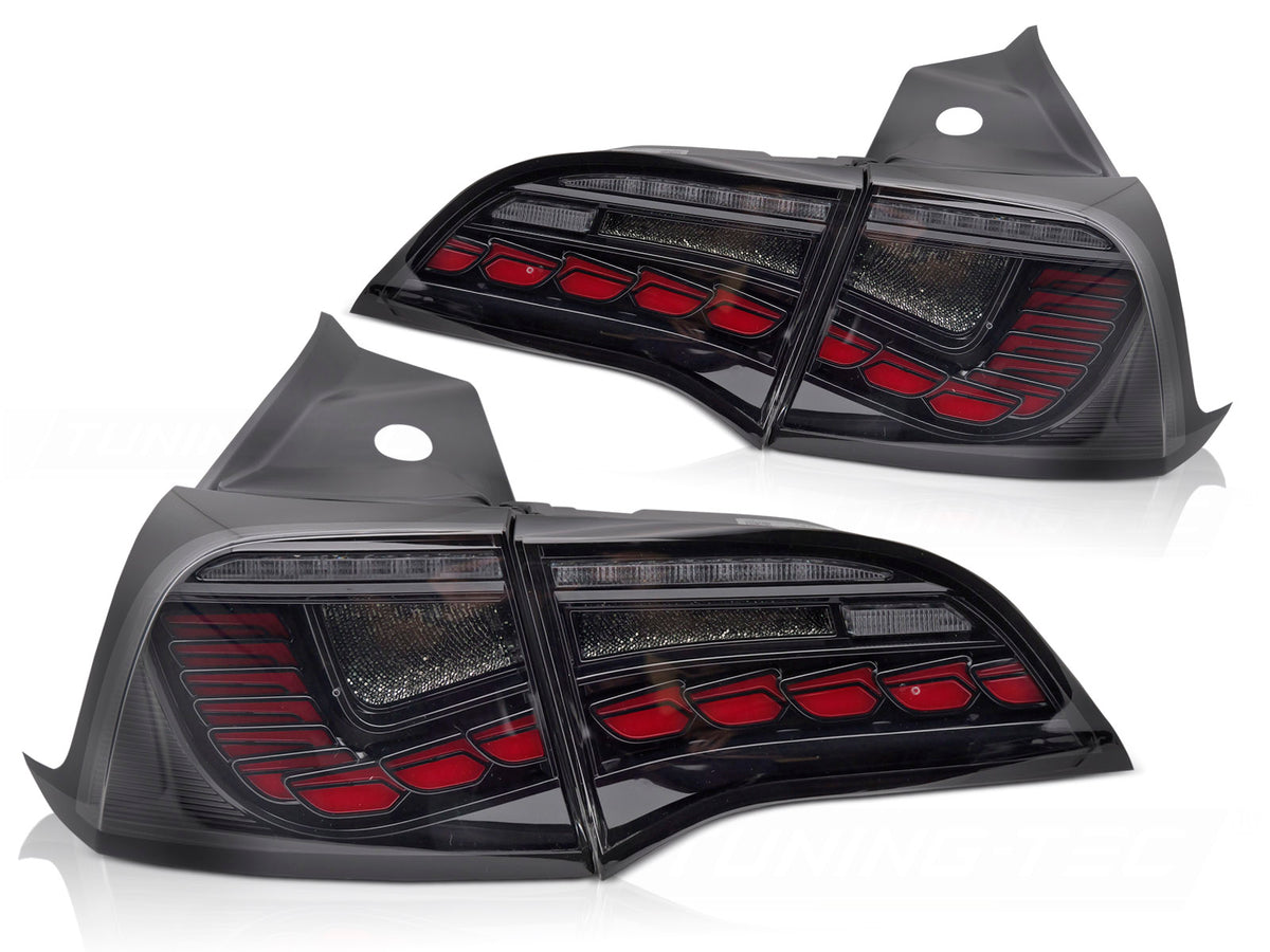LED baklykter Tesla Model 3 og Model Y sett bakfra komplett sett