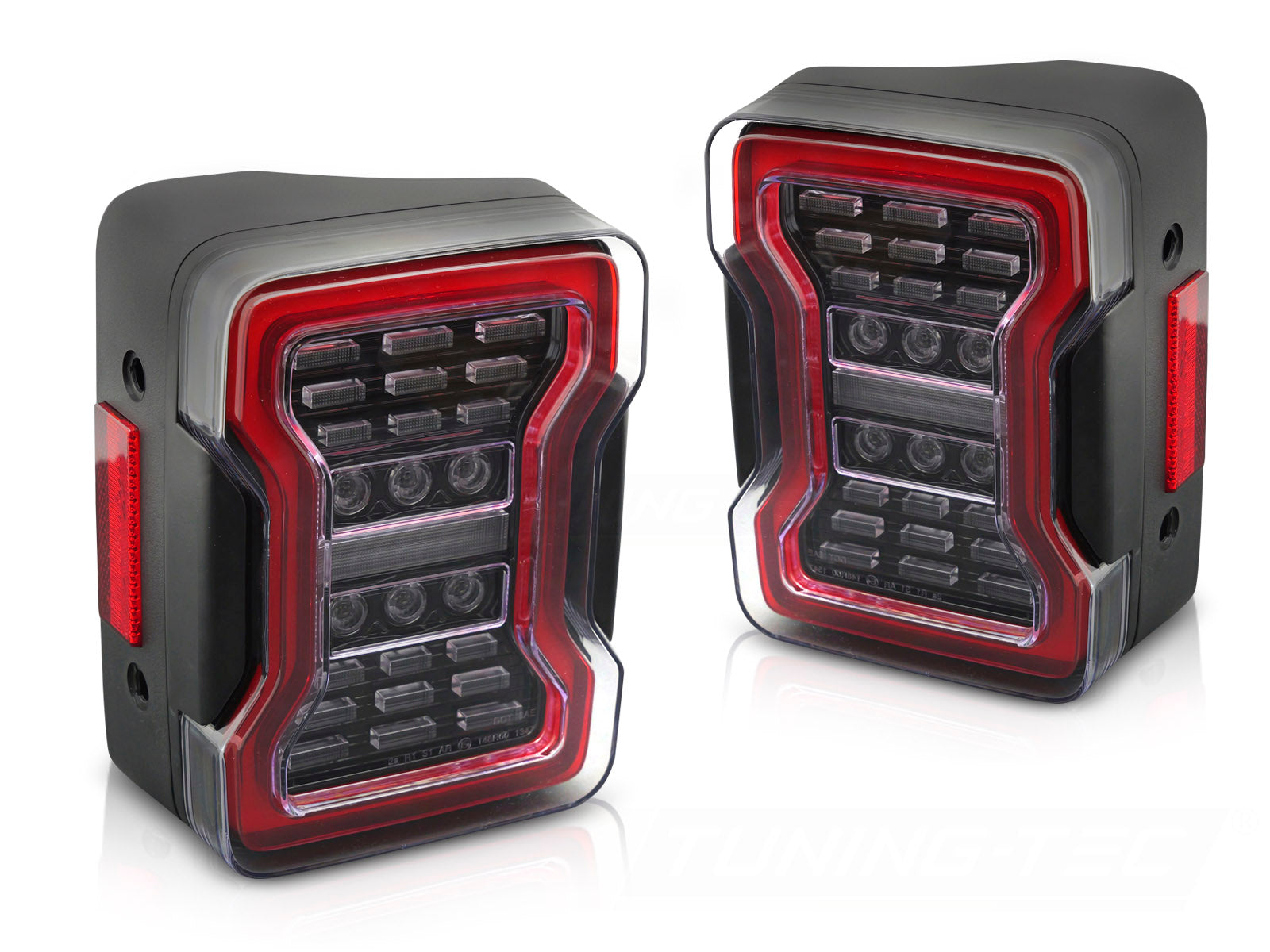 Baklykter Jeep Wrangler JK 07–18 LED svart LDCH41