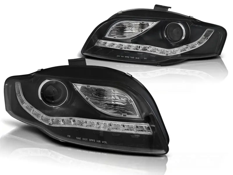 Frontlykter Audi A4 B7 11.04-03.08 Daylight Led IND. Black | Nomax.no🥇