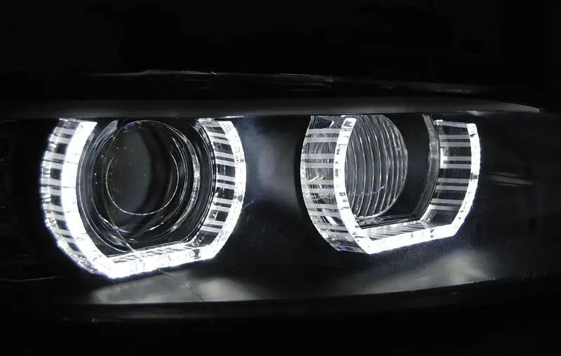 Frontlykter Bmw E92/E93 06-10 Angel Eyes Led Black AFS HID | Nomax.no🥇_2