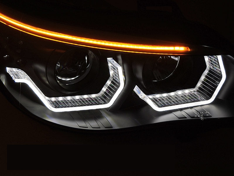 BMW 5-Serie E60 E61 frontlykter LED 3D svart design – LPBMK4