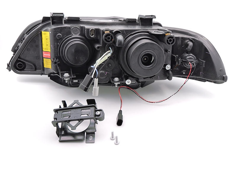 Tuning-Tec frontlykter BMW E39 95-03 Angel Eyes svart xenon sett