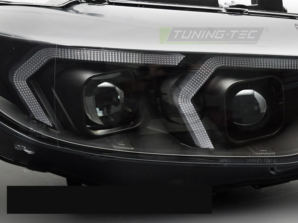 LED frontlykter med DRL til BMW F32 F33 F36 F82 F83 i svart utførelse