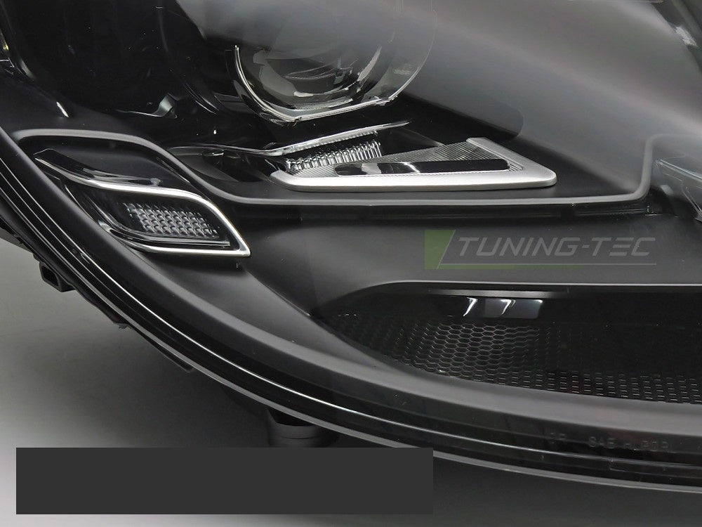 Porsche Boxster 981 frontlykter LED svart plug-and-play