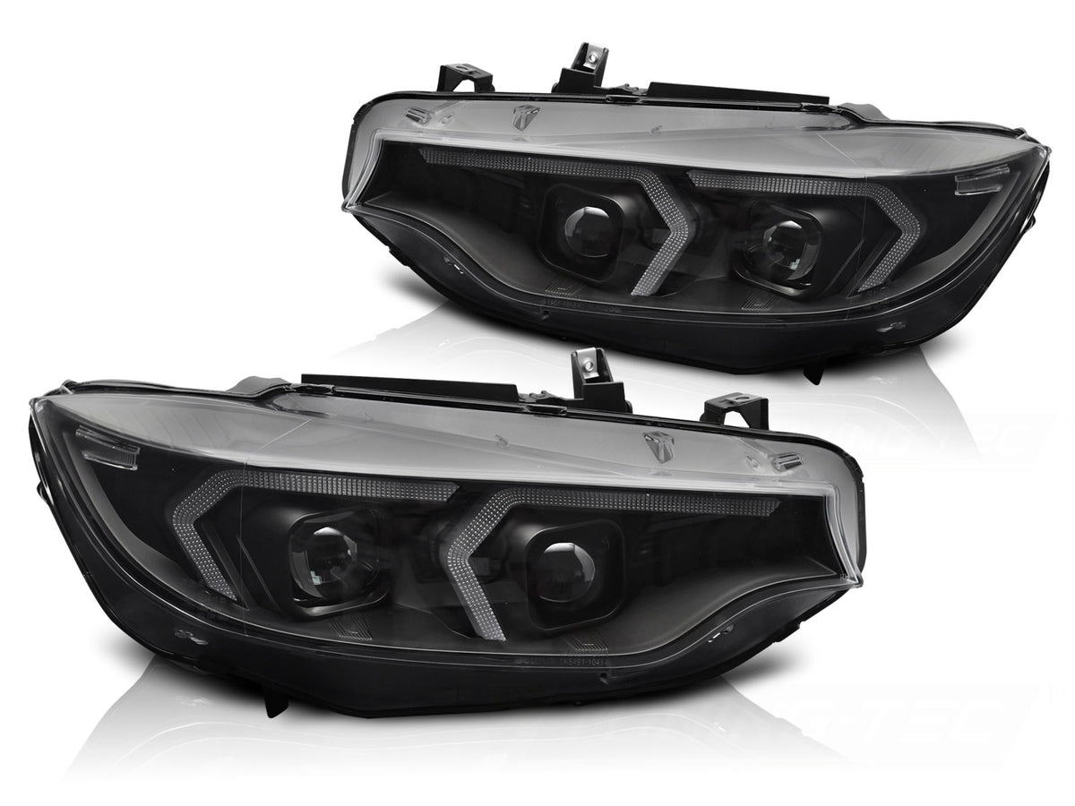 Frontlykter Porsche Boxster 981 12-16 LED svart fra Tuning-Tec