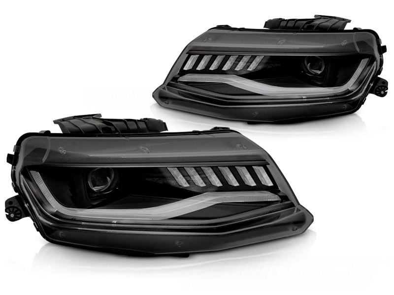 Frontlykter LED DRL krom til Subaru WRX 2014–2022 sett forfra