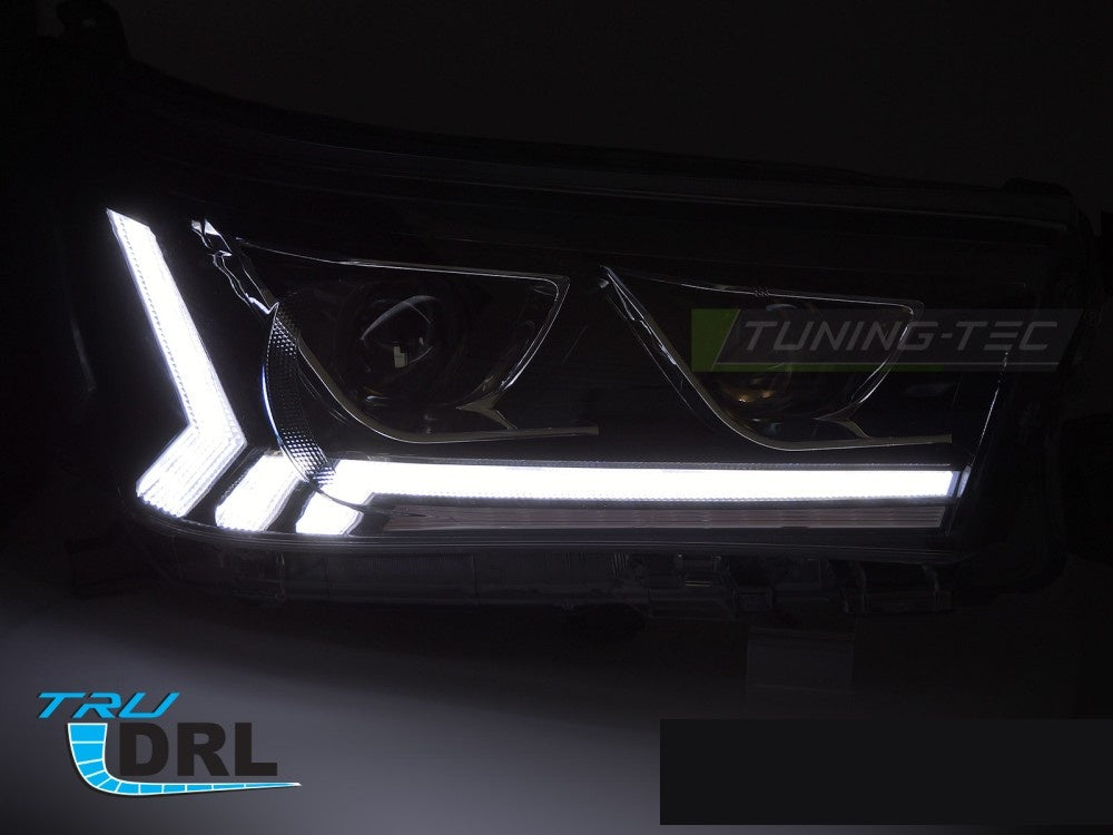 Tube LED lykter i svart til Toyota Hilux 2005-2015
