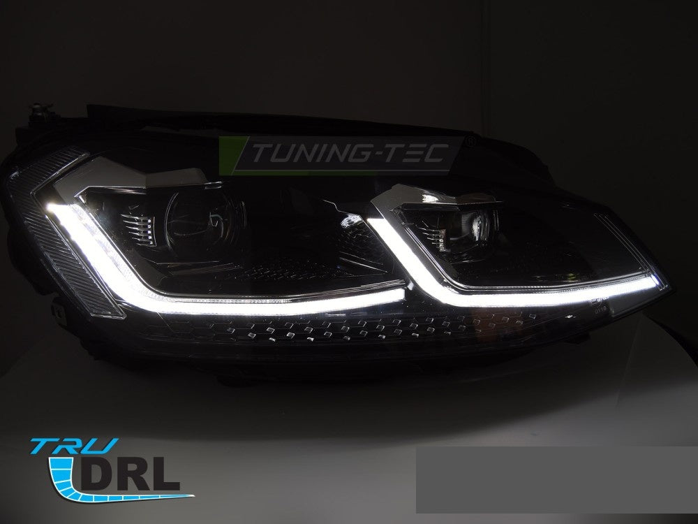 Tuning-Tec frontlykter med full LED og dynamisk DRL for VW Golf 7 silver finish
