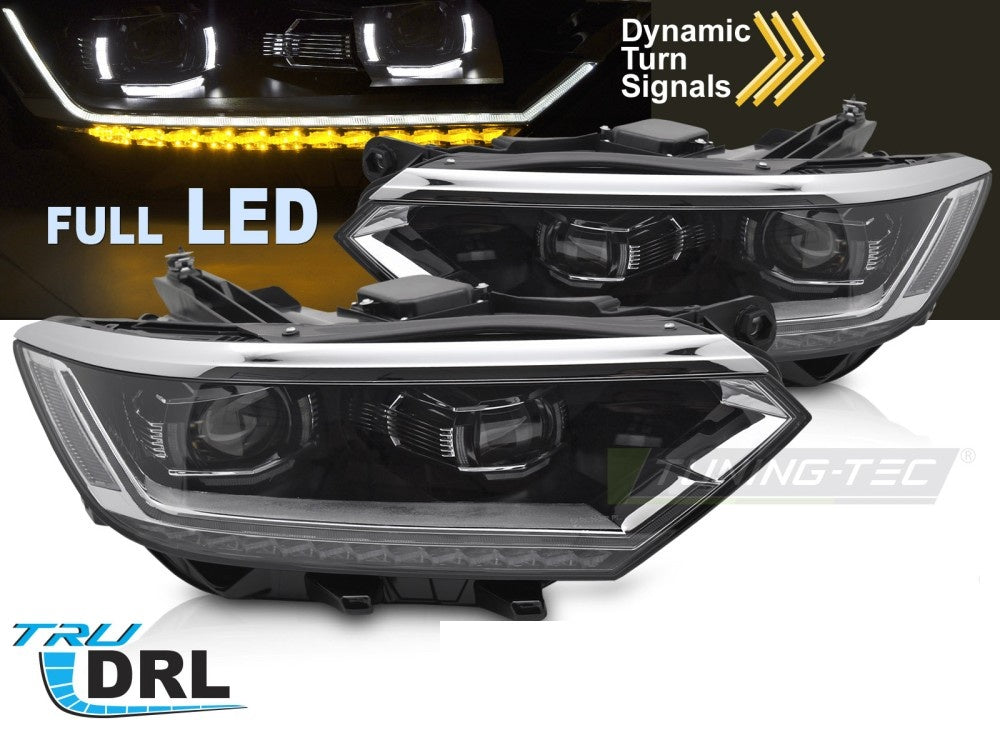 Frontlykter VW Passat B8 14-19 full LED med sekvensiell blinkers fra Tuning-Tec