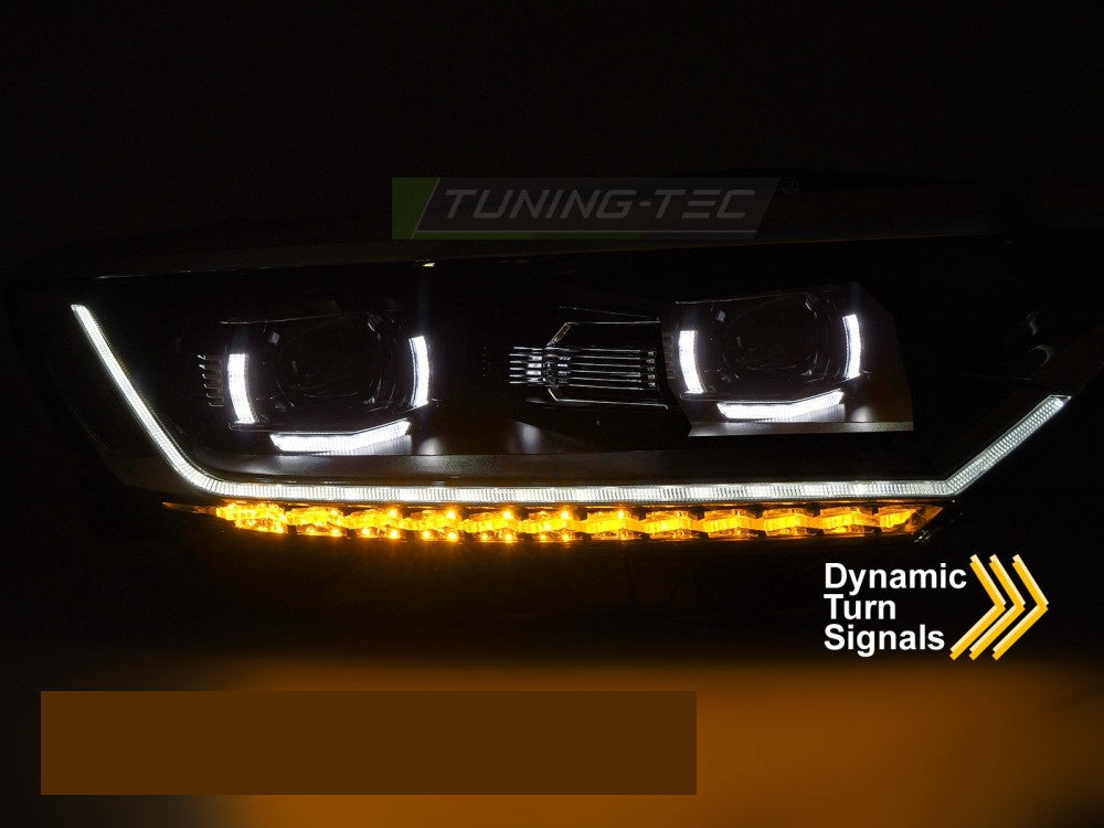 Tuning-Tec frontlykter VW Passat B8 full LED sekvensiell montert på bil