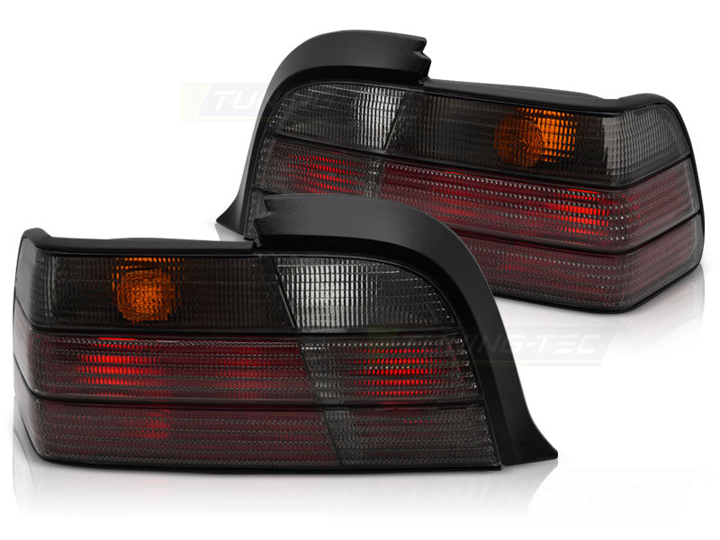 Baklykter BMW 3-Serie E36 Sedan smoke-finish komplett sett sett bakfra