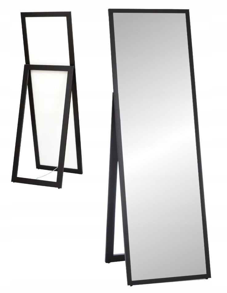 Stående speil med smal ramme 160x50 hvit eller svart