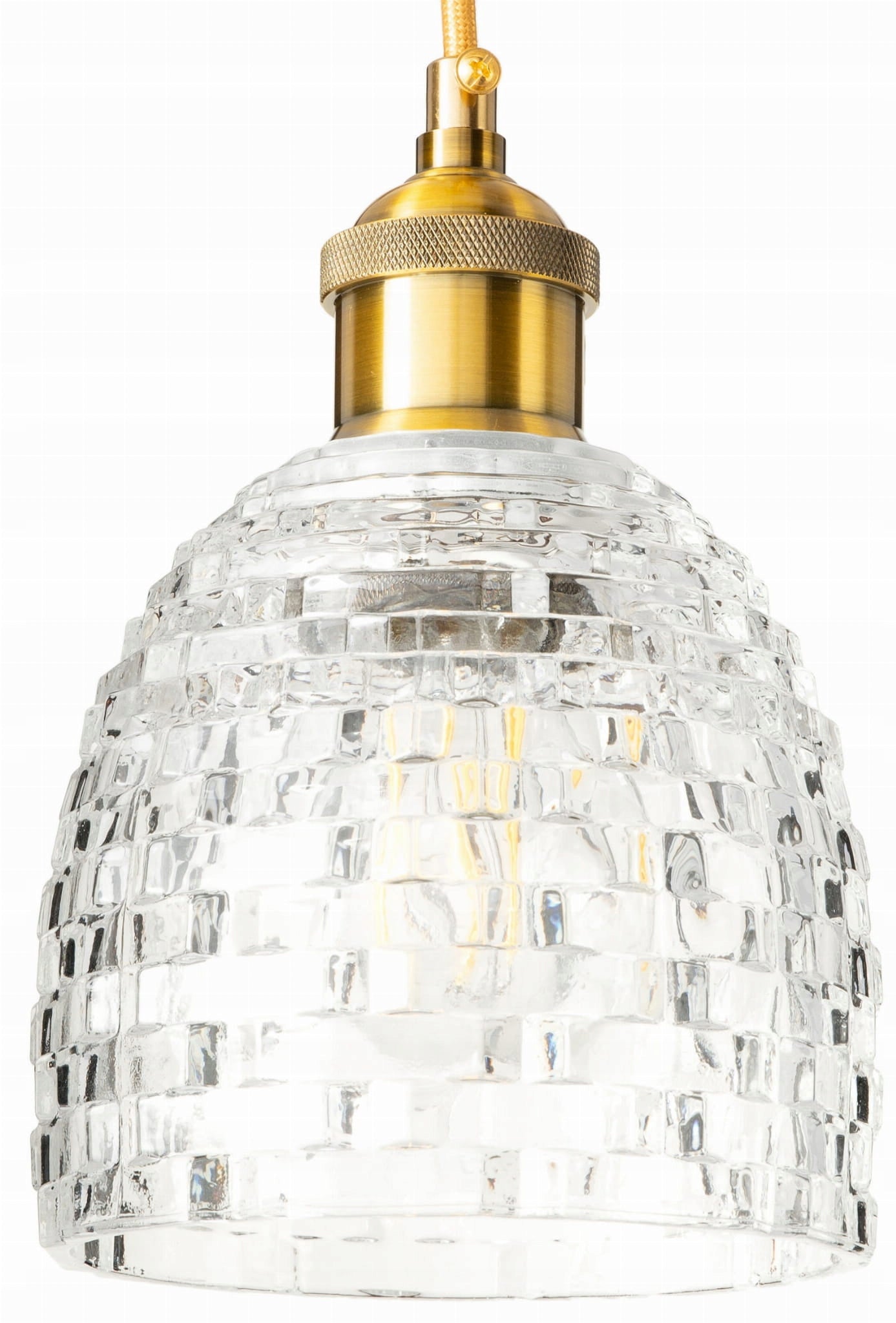 Glass Hengende Lampe Gjennomsiktig Gull Cristal (Zl007 Klar)