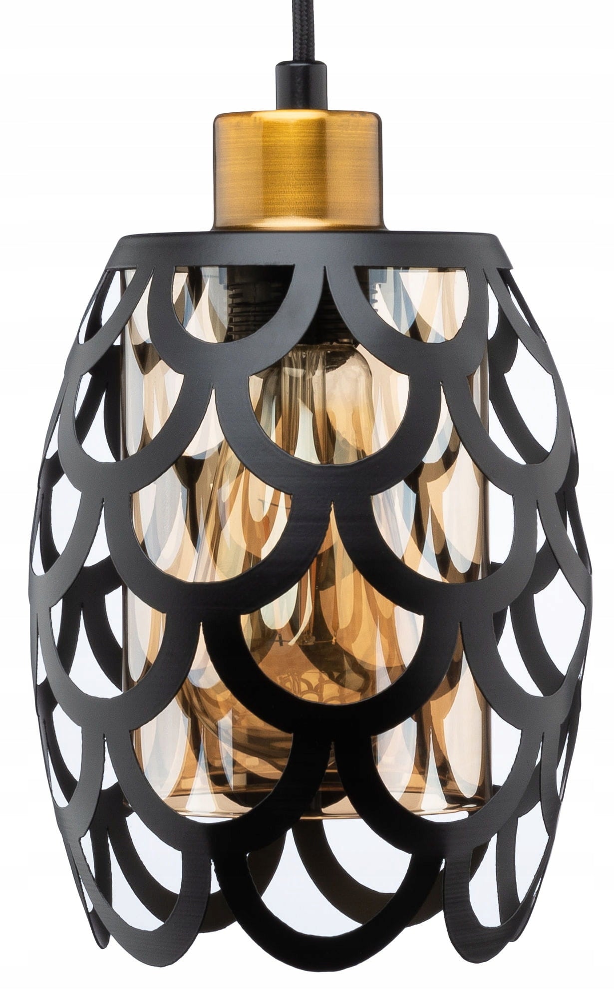 Sort Metallisk Hengende Tiffany-lampe WSP06A1