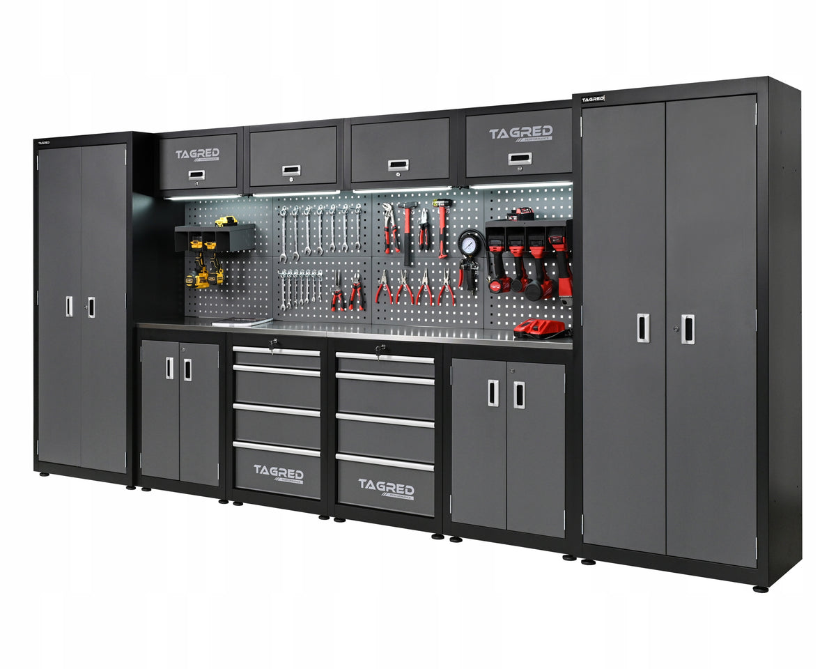 Verkstedinnredning Tagred TA1992X2 komplett sett installert i verksted