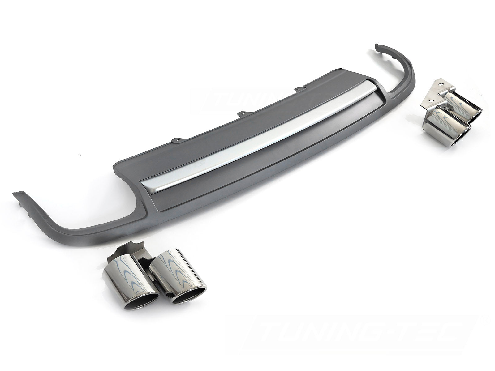 Diffusor Audi A4 B8 08–11 Sport S Style sølv – ZTAU02