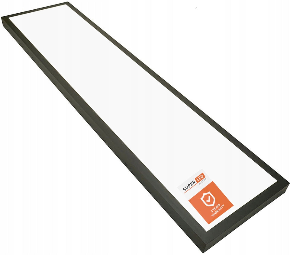 LED-panel for tak 60W, påbyggingslampe 120 x 30 cm 5400 lm Premium
