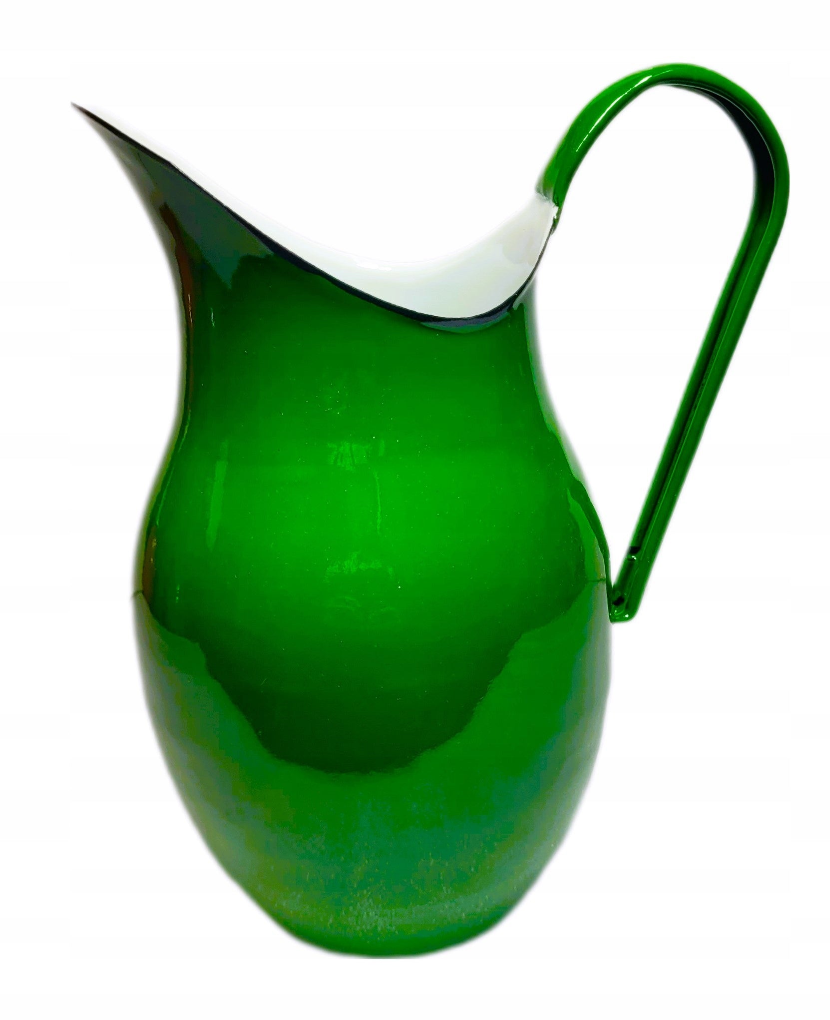 Retro Emaljert Vannkanne Vase 2 L Grønn Vintage