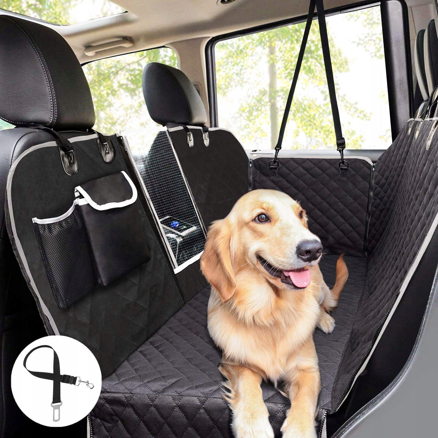 Bilsetebeskyttelse Trekk For Hund Med Nett