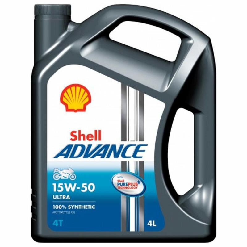 Shell Advance Ultra 4T 15W50 4L - Syntetisk Motorsykkelolje