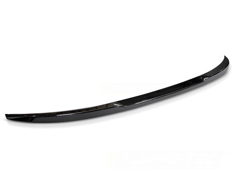 Glossy svart bagasjeromsspoiler Performance-stil montert på BMW 2-Serie F44 Gran Coupe sett bakfra