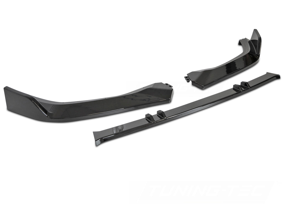 Tuning-Tec frontspoiler sport for Volkswagen Arteon 2017–2020 vist forfra som løsdel i sort finish