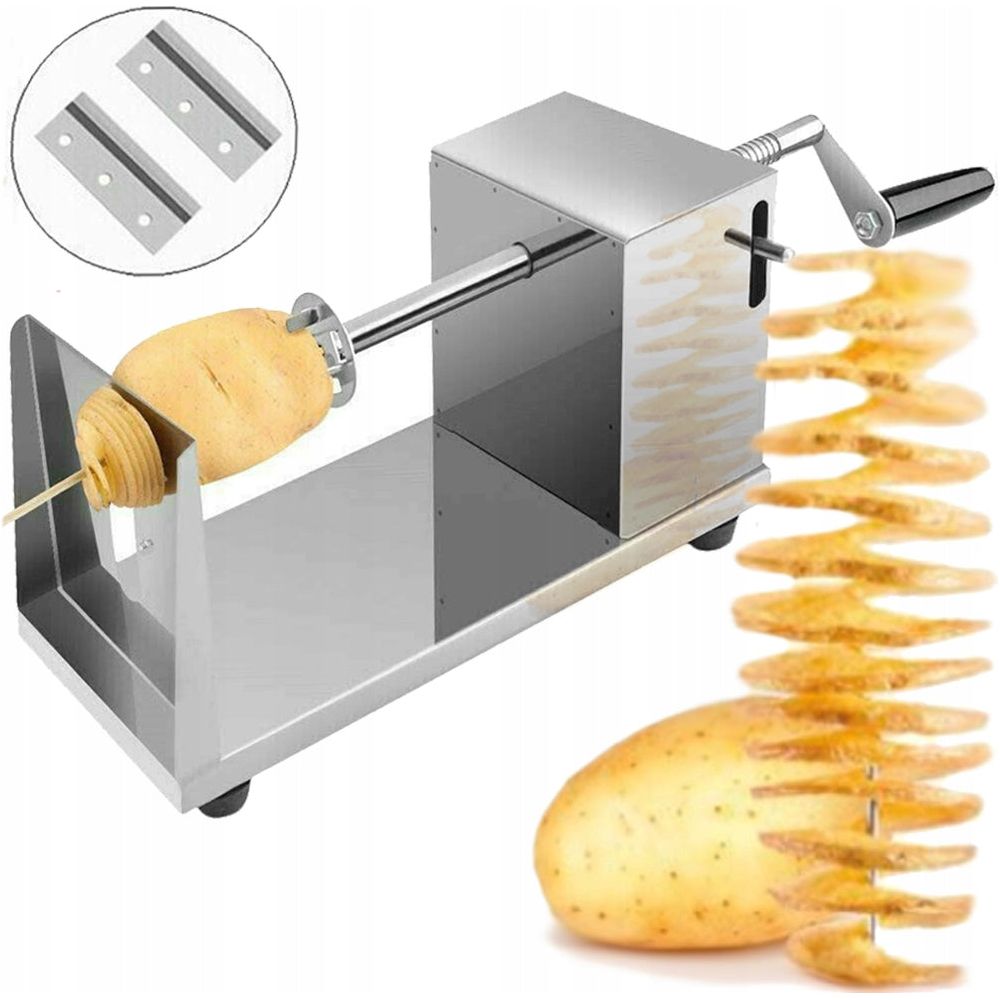 Stål Potetskruemaskin for Spiralkuttede Chips