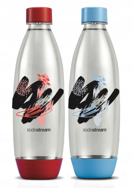 Sodastream-flaske 2X1L Misty Blue/Mandarin