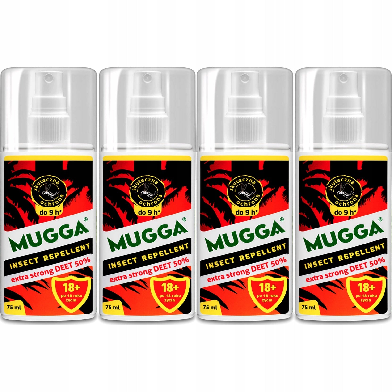 Spray mot Mygg, Flått og Fluer Mugga Strong 50% 4X