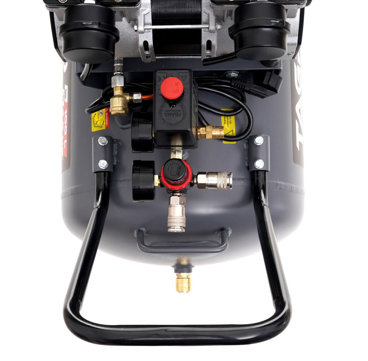 Kompressor Tagred TA3387 oljefri 10 bar kompressor sett bakfra