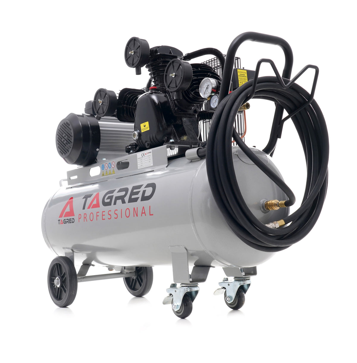 Kompressor Tagred TA326B – kontrollpanel med manometre