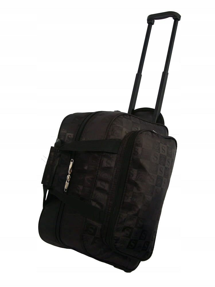 Reisebag med hjul 48 cm $ bokstaver svart