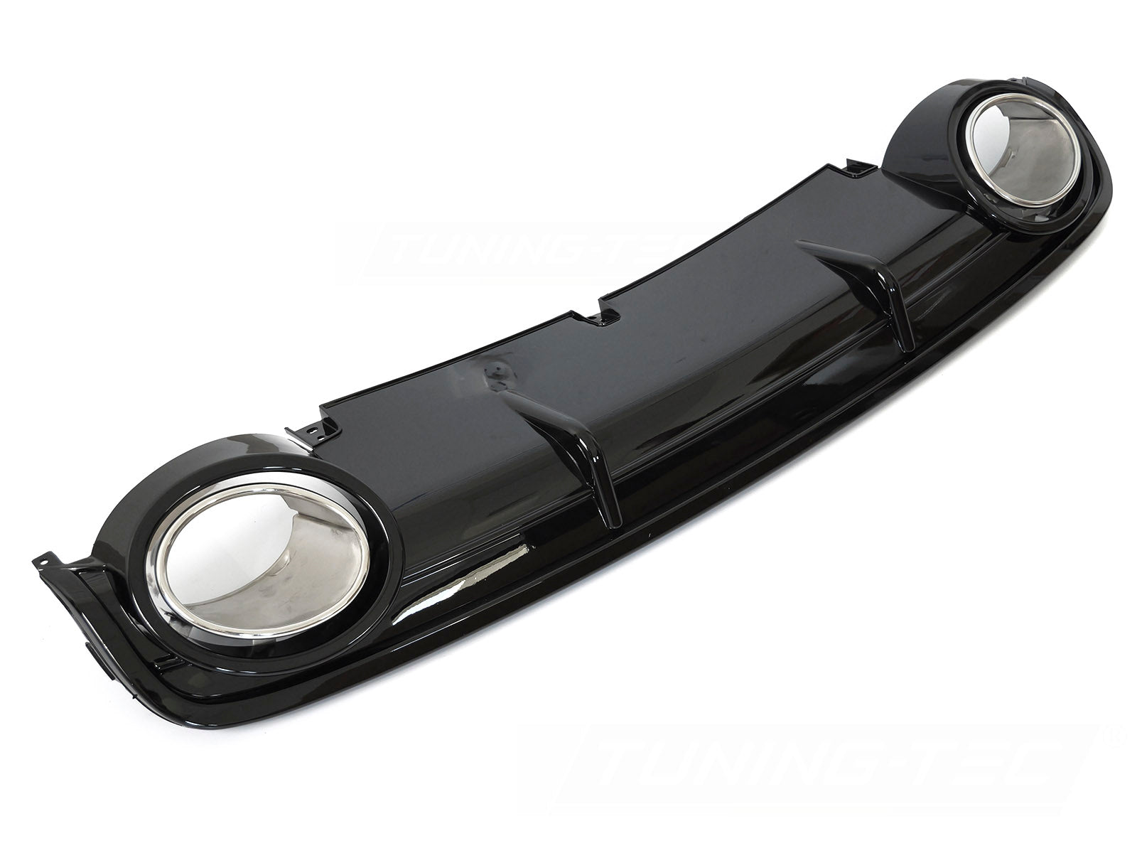 Diffusor Audi A6 C6 04–11 blank svart twin outlet SPORT STYLE - ZTAU12