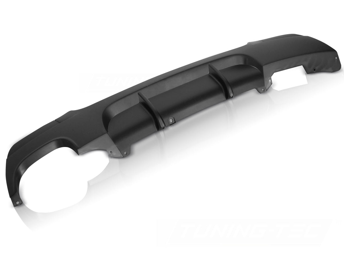 Performance eksosdemper BMW E92 E93 twin muffler sett bakfra med doble endrør