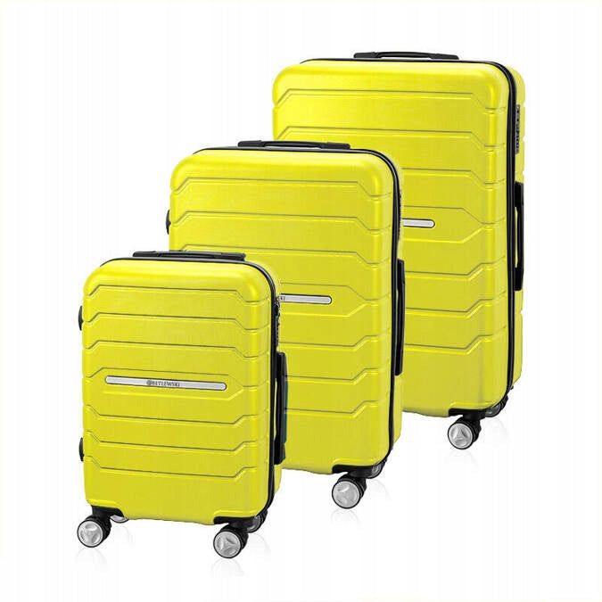 Betlewski Bwa-16 sett av 3 gule kofferter