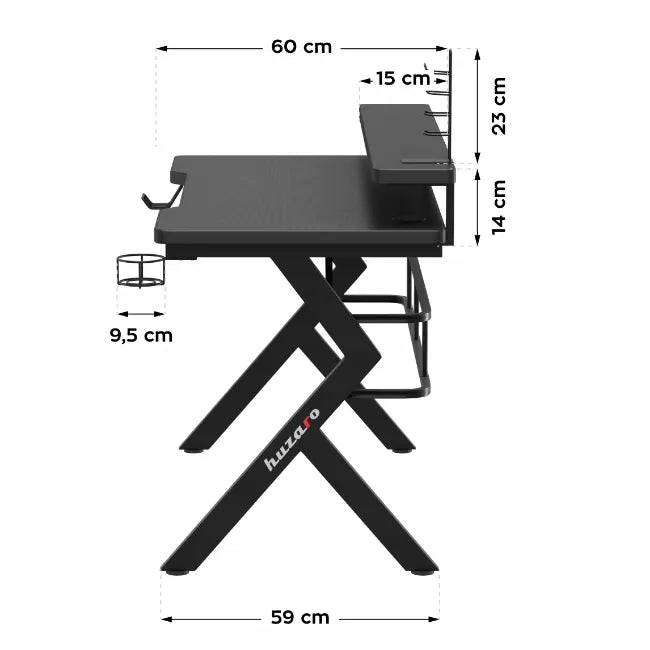 Gamingbord Huzaro Hero 5.0 Svart