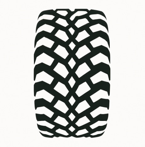 Illustrasjon av ATV dekk mønster for allsidig terreng (All-Terrain)