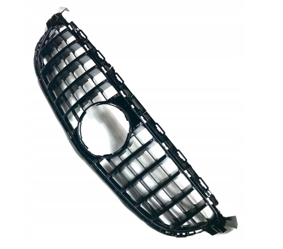 Panamericana grill til Mercedes-AMG C63 W205 sett forfra i blank sort ABS