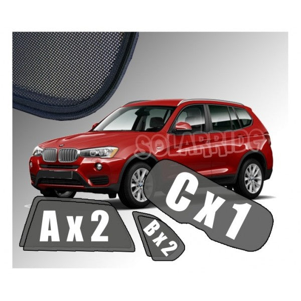Sr solskjerm i akryl til Bmw X3 (F25) som vindavviser og regnbeskyttelse
