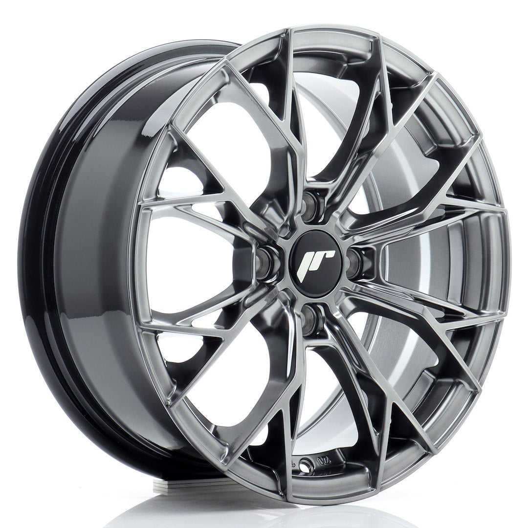 Felg JR Wheels JR49 15x6,5" Hyper Black – sett forfra
