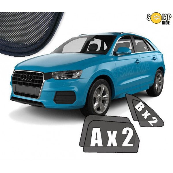 Sr solskjerm i akryl til Audi Q3 / RS Q3 8U, vindavviser og regnbeskyttelse