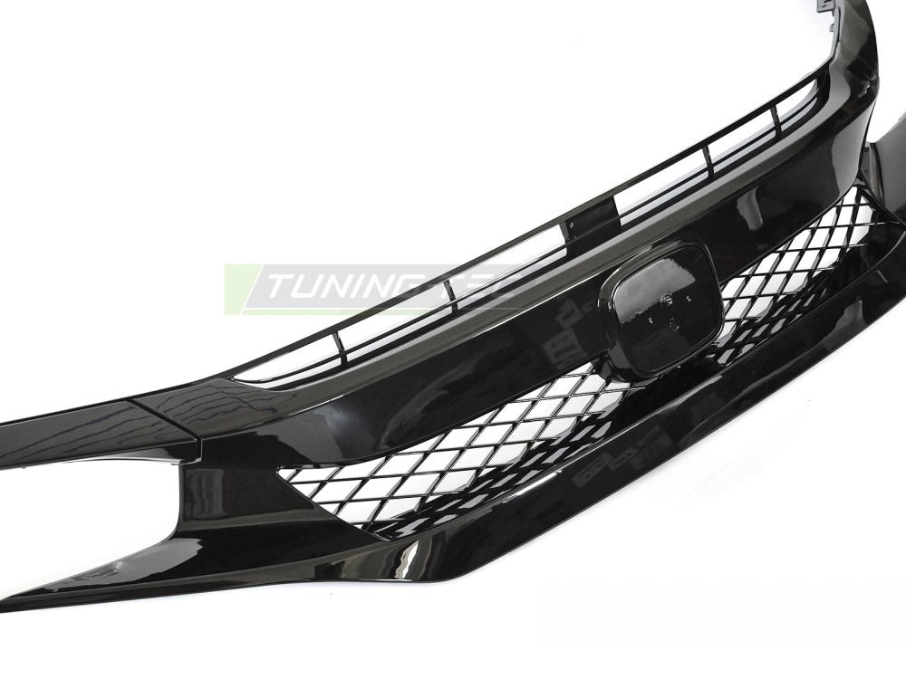 Grill Honda Civic X 16-21 med festedetaljer på baksiden