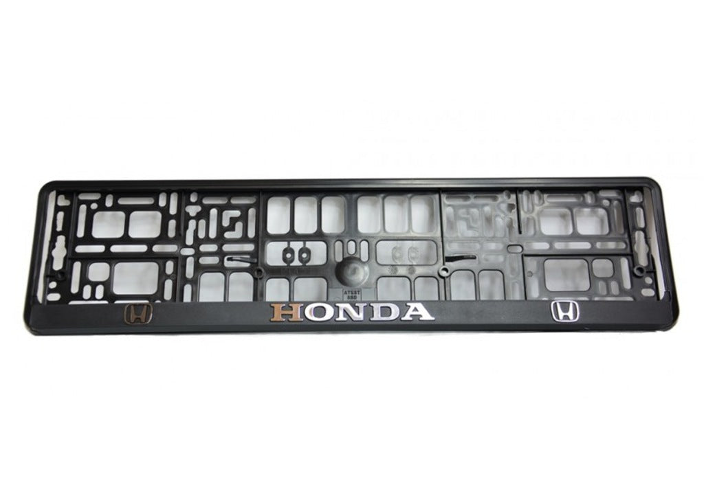 Emblem/logo til Honda i svart og krom plast for montering foran eller bak