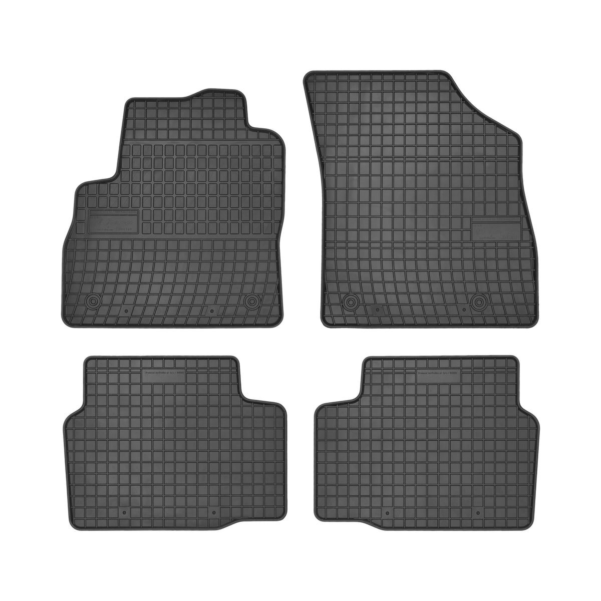 Frogum gummimatter til Opel Astra K (2015-2022) – svart/anthracite sett med 4, 1 cm sidekant