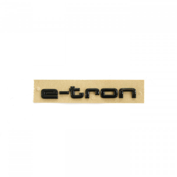 Emblem/logo til Audi e-tron Black Glossy i svart blank ABS-materiale for bakluke eller fender