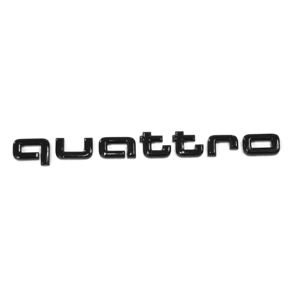 Emblem/logo til Audi Quattro Tuning Exclusive i Black Edition for bakluke med svart blank finish