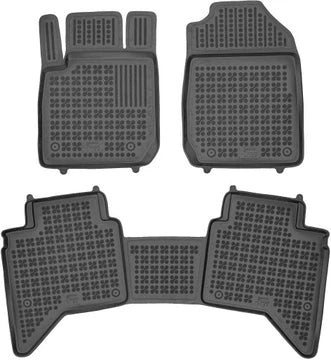 Rezaw-Plast TPE-gummimatter til Isuzu D-Max III (2019–) dobbel kabine – svart, 3-delers sett