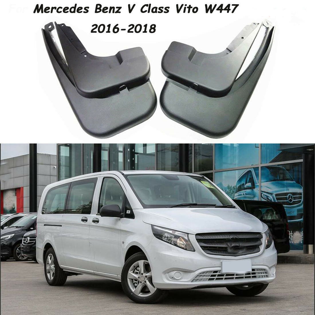 Ven-Tuning skvettlapp til Mercedes Vito / V-Class (W447) – svart matt