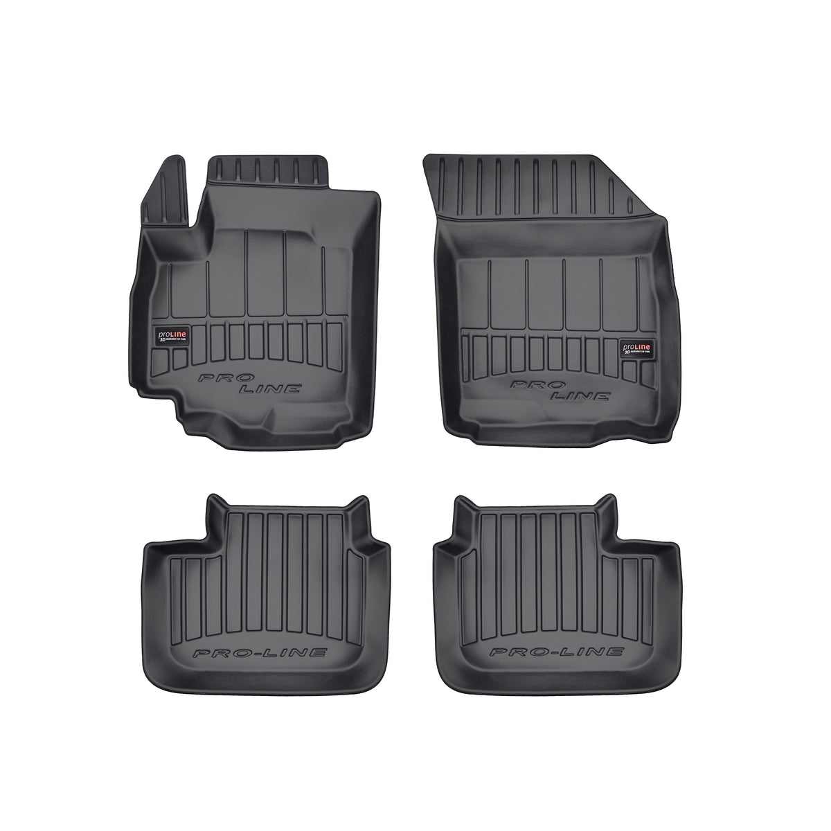 Frogum 3D Premium gulvmatter til Suzuki SX4 2006-2013 – TPE, svart, sett med 4, 60mm sidekant